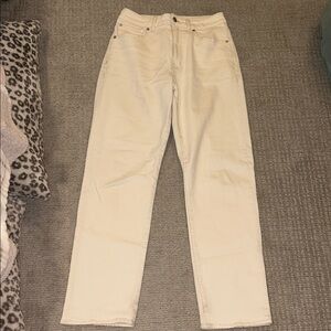 Madewell Cream Straight-Leg Jeans